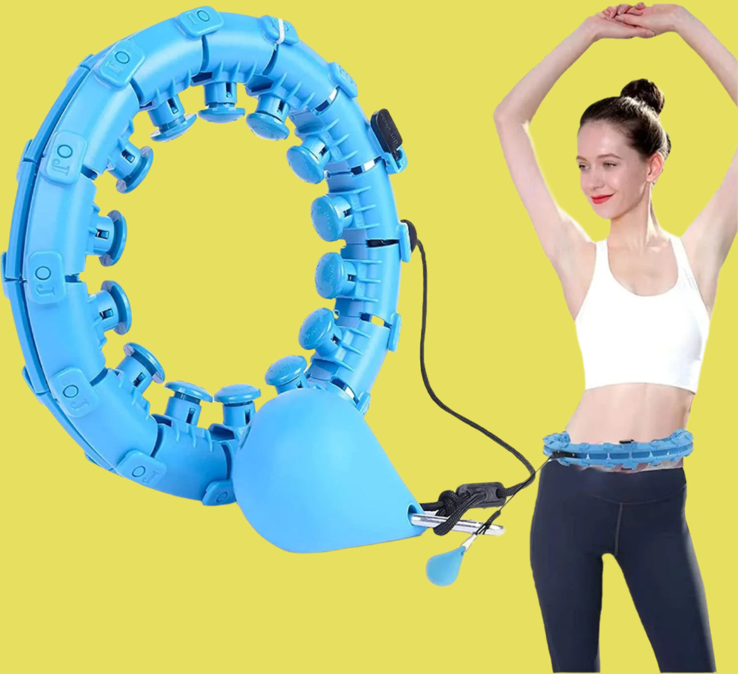 Weighted Hula Hoop – Adjustable Fit Hoop for Weight Loss